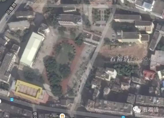 航拍福清市学校,可以看到学校内部的卫星地图