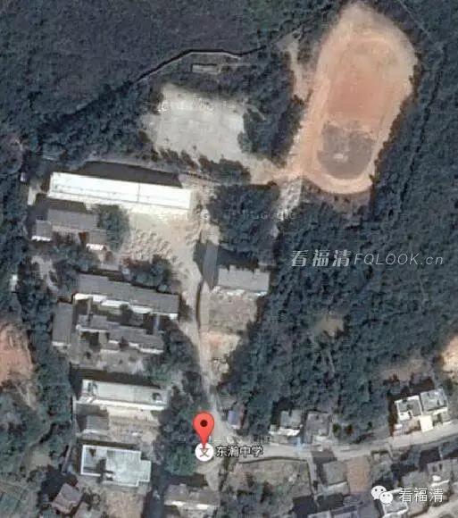 航拍福清市学校,可以看到学校内部的卫星地图