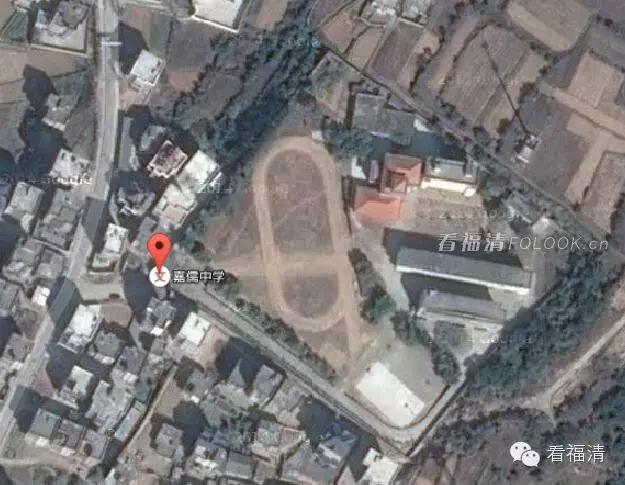 航拍福清市学校,可以看到学校内部的卫星地图