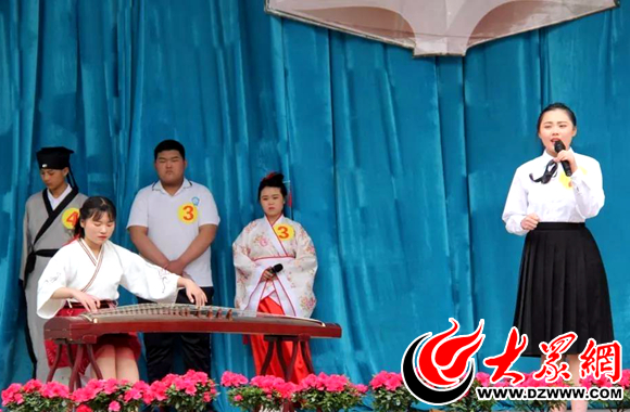 曹县三桐中学第九届诗词吟诵会,三年级弘扬中华传统文化朗诵