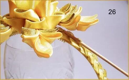 丝带五瓣花发卡制作教程,diy手工制作蝴蝶结小发卡