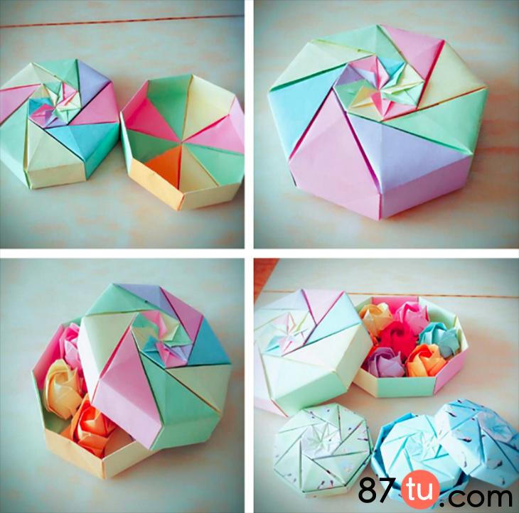 牛奶礼盒怎么折图解,糖果礼盒的折法图解