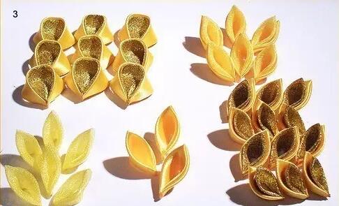 丝带五瓣花发卡制作教程,diy手工制作蝴蝶结小发卡