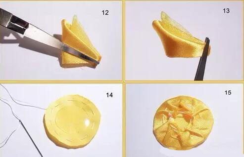 丝带五瓣花发卡制作教程,diy手工制作蝴蝶结小发卡