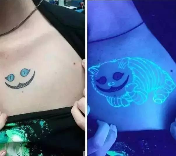 荧光纹身与鸽子血纹身,炫酷的荧光纹身