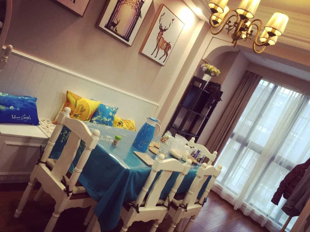 三室两厅两卫美式田园混搭婚房毕业照