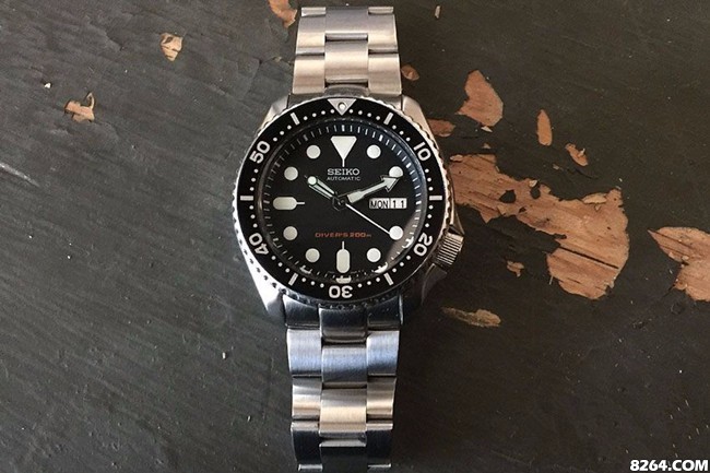 seiko精工潜水机械手表100m,seiko手表skx007