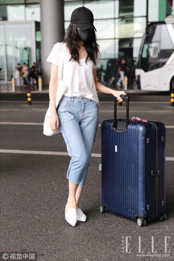 宋茜混搭双肩包个性加分,宋茜新包