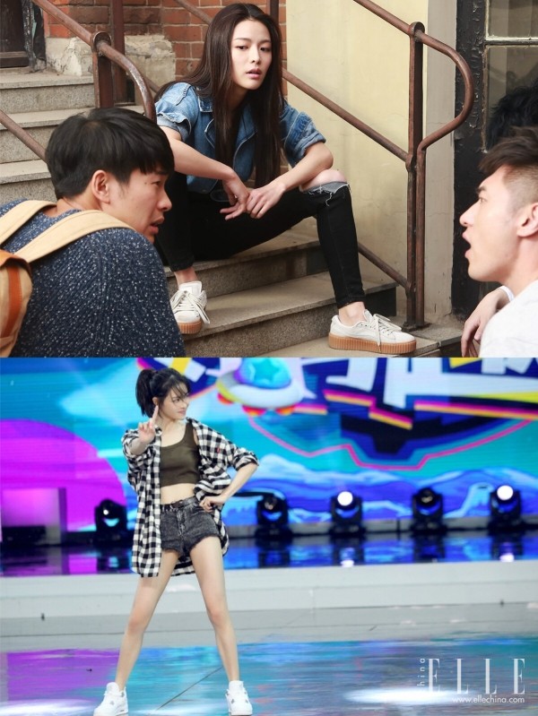 衬衫牛仔裤搭配高跟鞋,钟楚曦和张雪迎谁漂亮