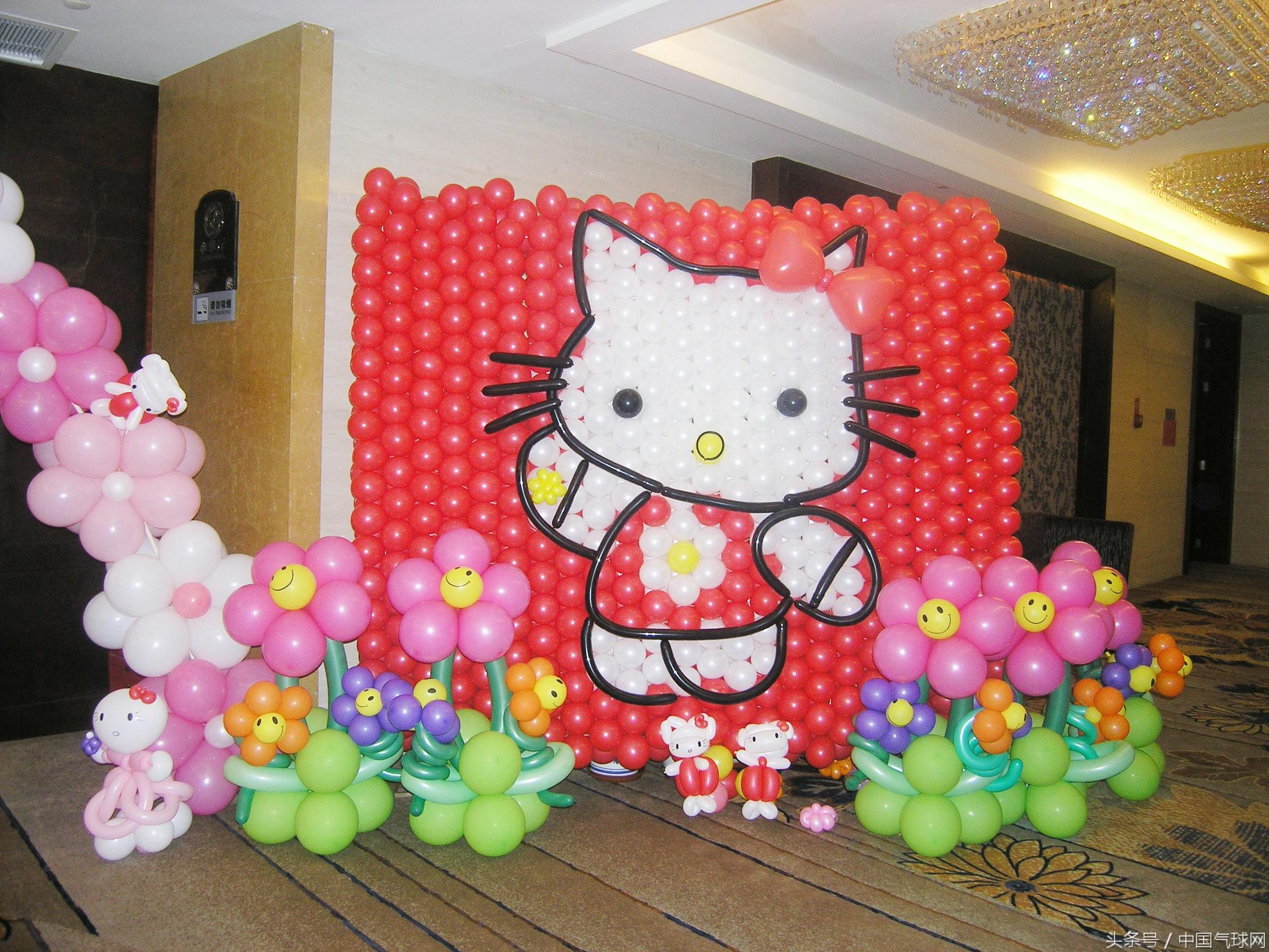 创意婚礼气球装饰,婚礼4个气球蝴蝶结的系法