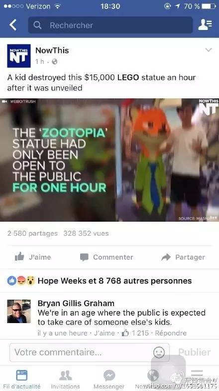 他花了3天3夜用乐高拼出了1.8米的狐狸尼克，然后就悲剧了