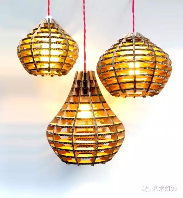 瓦楞纸灯饰手工教程,瓦楞纸灯饰包装