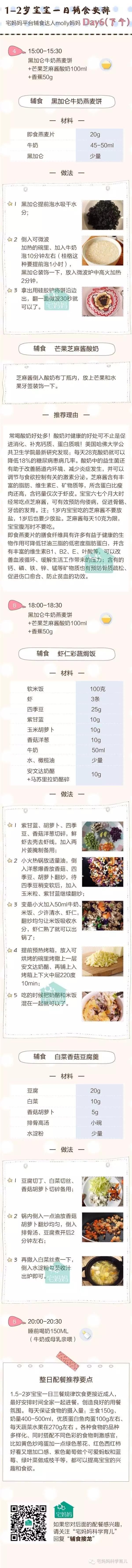 儿童营养师每日食谱,营养师推荐每日2岁宝宝食谱表