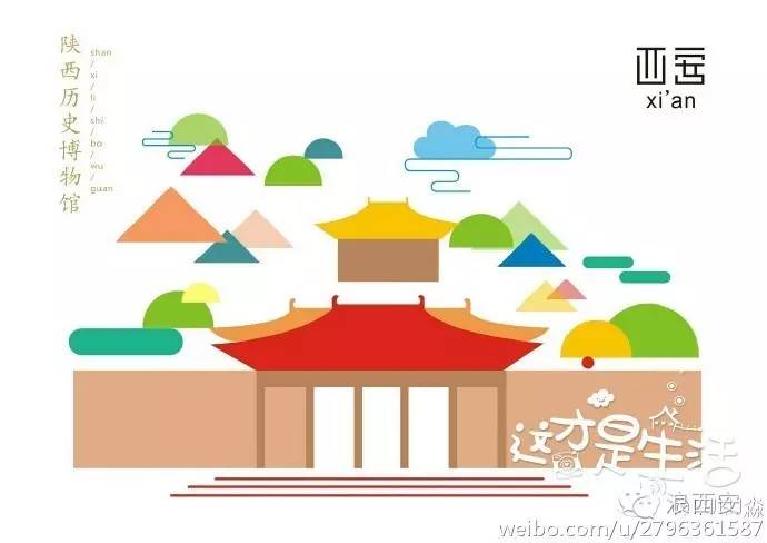 中国风建筑手绘插画,卡通手绘城市建筑插画