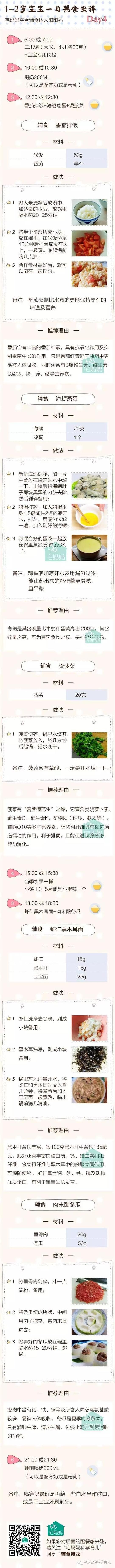 儿童营养师每日食谱,营养师推荐每日2岁宝宝食谱表