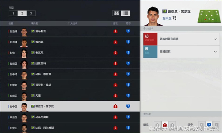 球员战术设置,球员打法风格