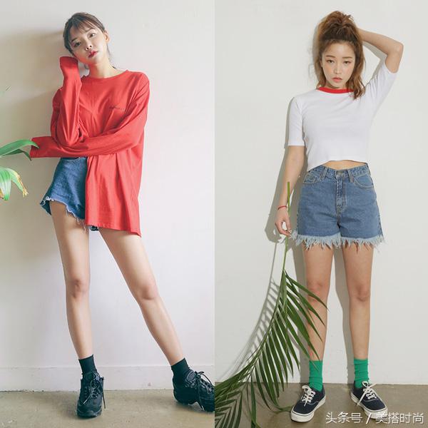 牛仔短裤穿搭让你更出众,好看的穿搭牛仔短裤