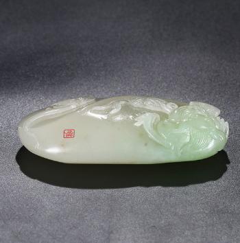 和田玉白玉俏色貔貅摆件,新疆和田玉羊脂白玉貔貅手镯