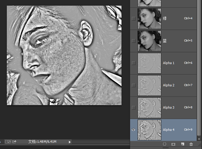 489「PS磨皮」磨皮去雀斑,利用计算和渐变映射清除雀斑