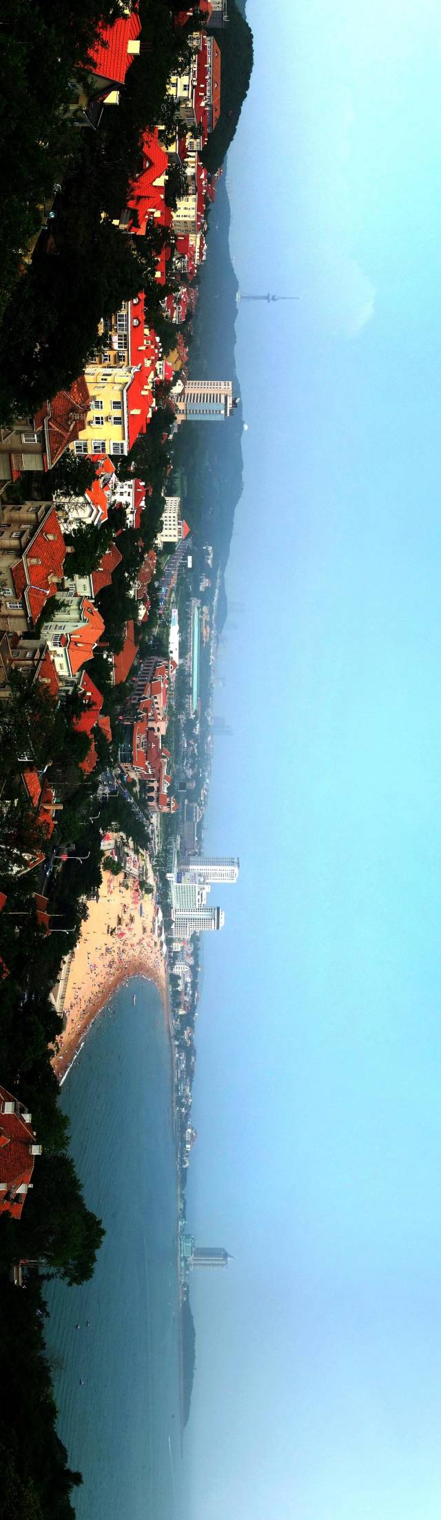 青岛胶州湾大桥全景照片,青岛中山公园全景照片