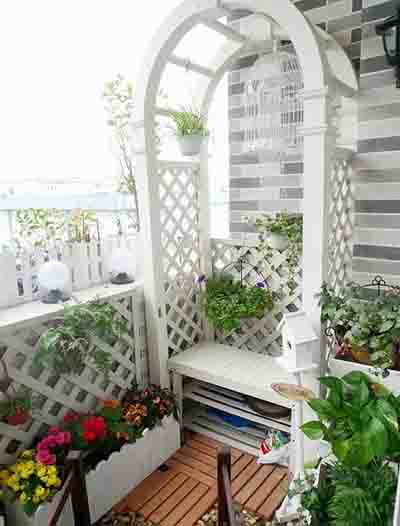 阳台花园水景微景观打造,阳台微景观