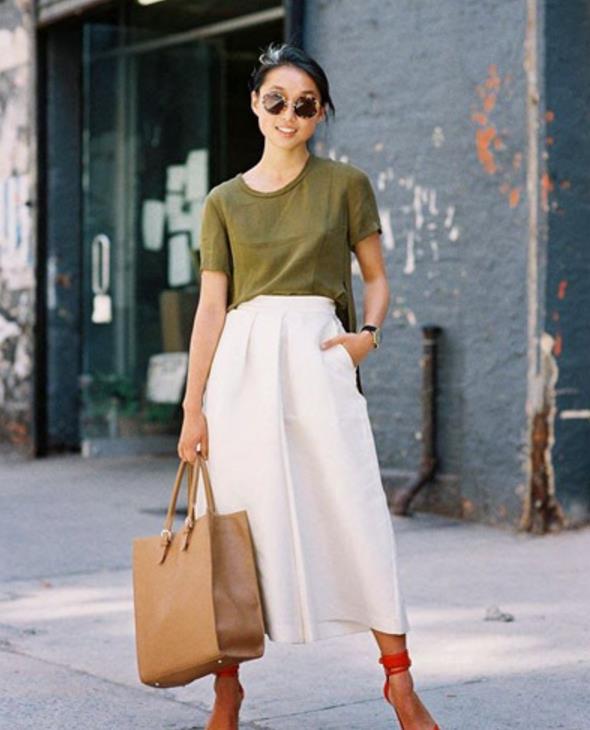 不同身高裤长参考,小个子适合穿多长的阔腿裤