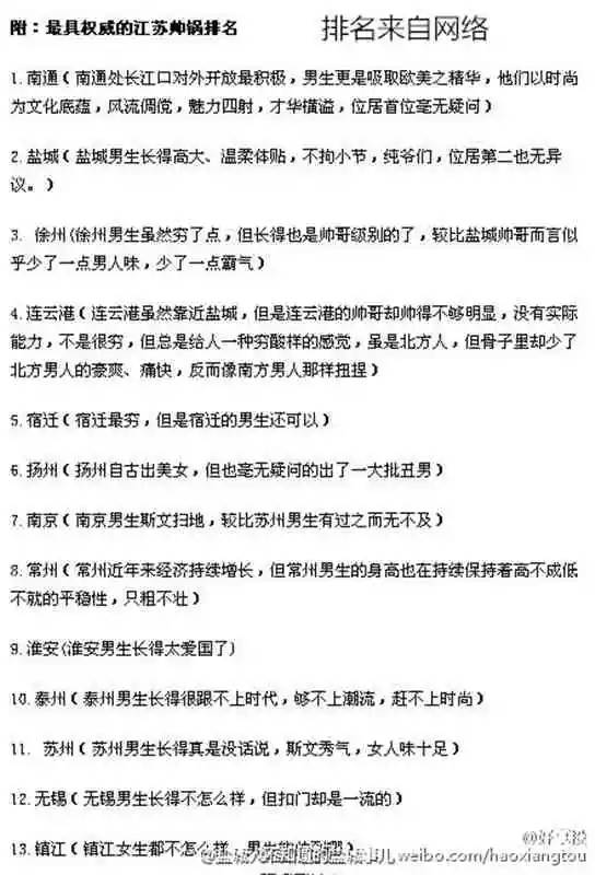 江苏徐州帅哥在全国的排名,沛县帅哥多的地方