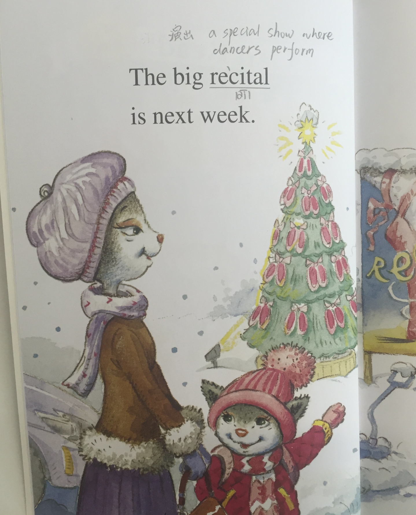 跟小猫Mia绘本学跳舞相关的英文,服装、舞蹈动作应有尽有