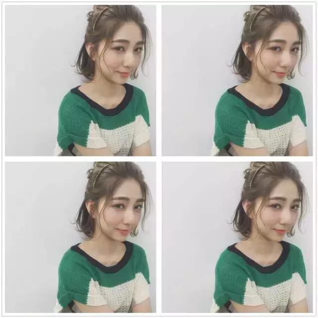 显年轻的发型扎法半扎短发,短发女孩扎古代头发怎么扎