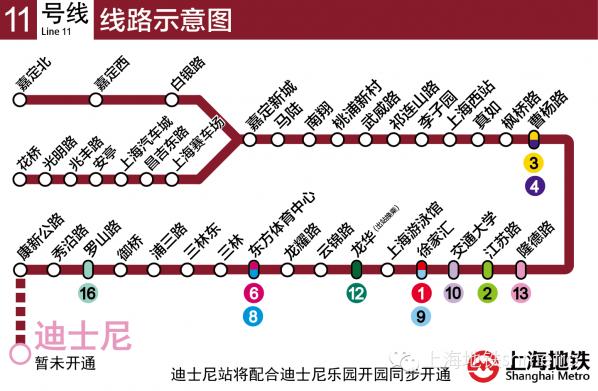 迪士尼地铁4号线线路图,上海迪士尼1号线站点