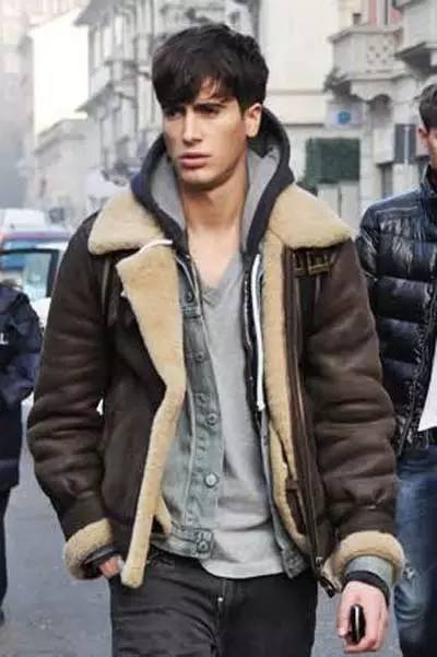 复古保暖夹克,belstaff剪羊毛飞行员夹克