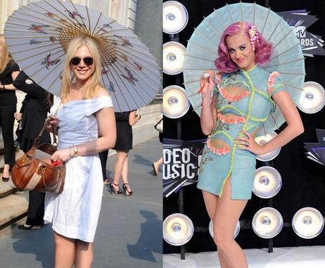 据说，美女都喜欢这么打伞