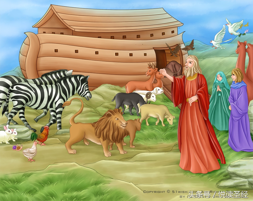 诺亚方舟故事,挪亚造方舟故事