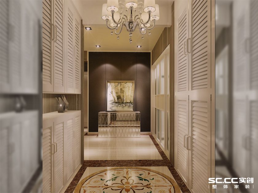 120港式轻奢装修效果图,时光小镇意式极简风格装修设计