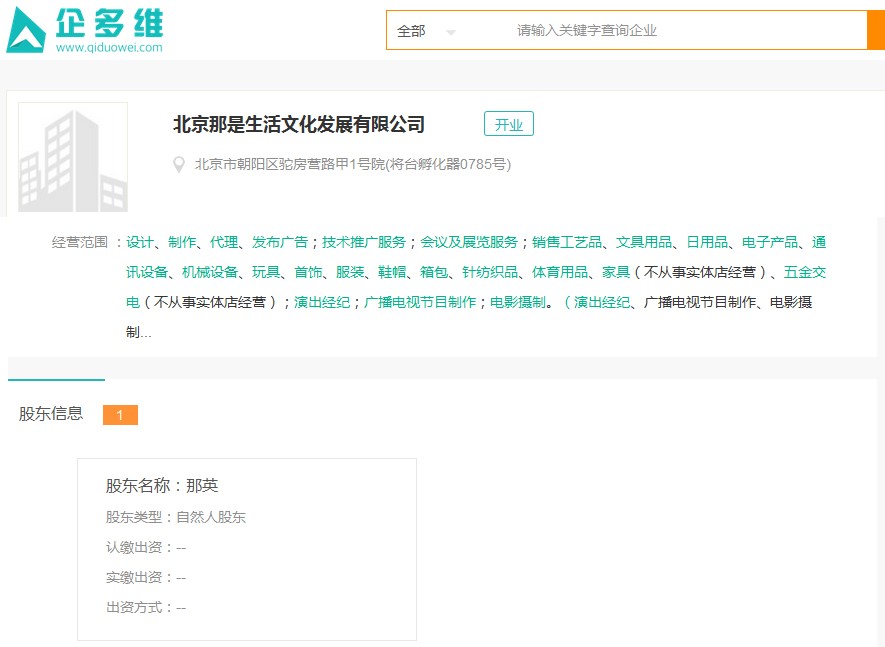 企多维聚焦:那英入股“那是生活”,借京东众筹卖花茶