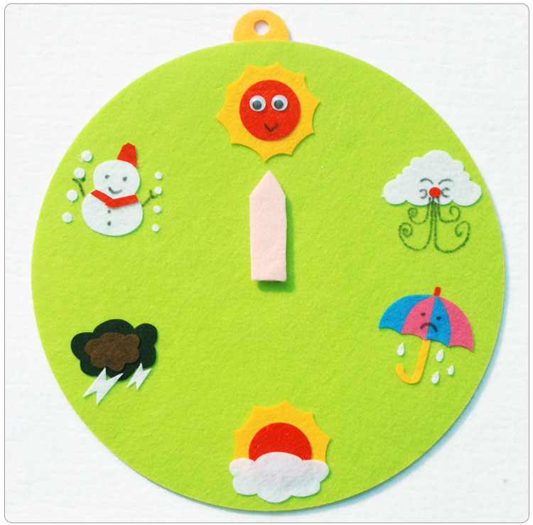 幼儿园关于天气的玩教具,时钟日历教具