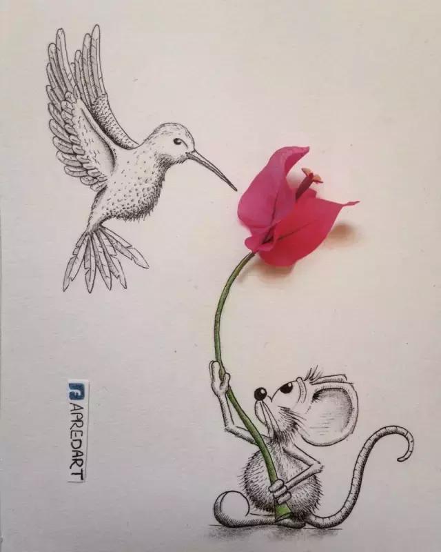 一只聪明的老鼠故事插画,可爱的插画老鼠