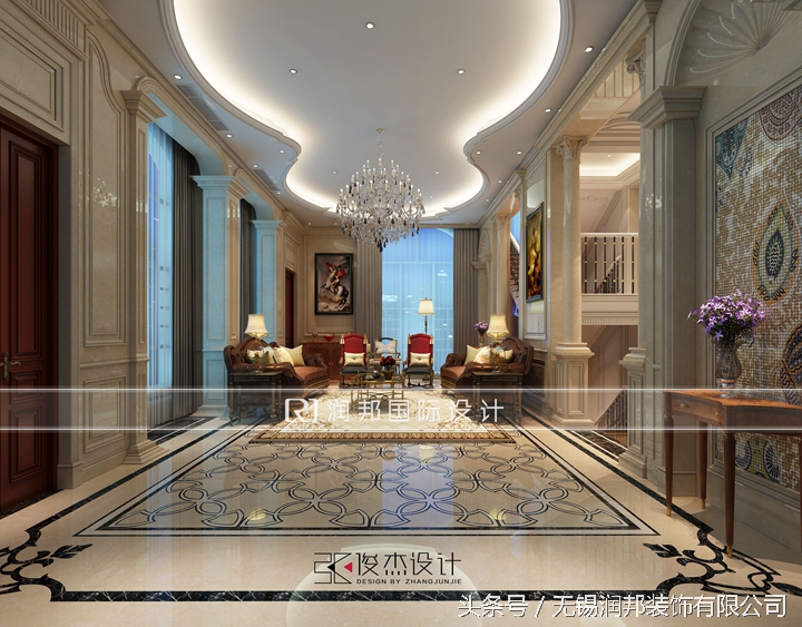 300平米美式风格一楼半豪华别墅,简约法式别墅案例