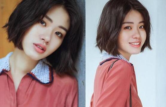 韩式梨花烫短发发型图片,韩式中分发型短发