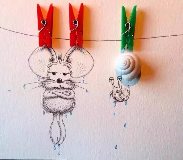 一只聪明的老鼠故事插画,可爱的插画老鼠