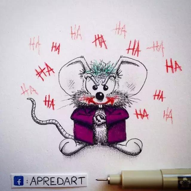 一只聪明的老鼠故事插画,可爱的插画老鼠