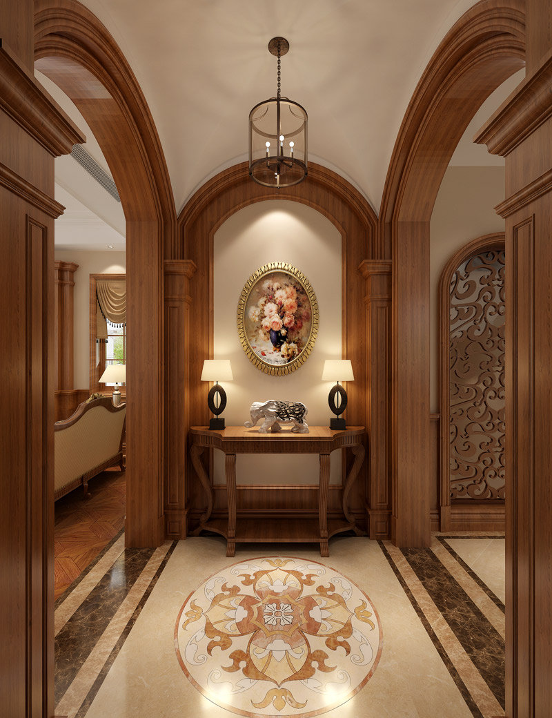 美式轻奢硬装100平,6万软装硬装90平