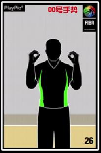 篮球裁判手势教学进攻犯规手势,篮球裁判手势号码图解