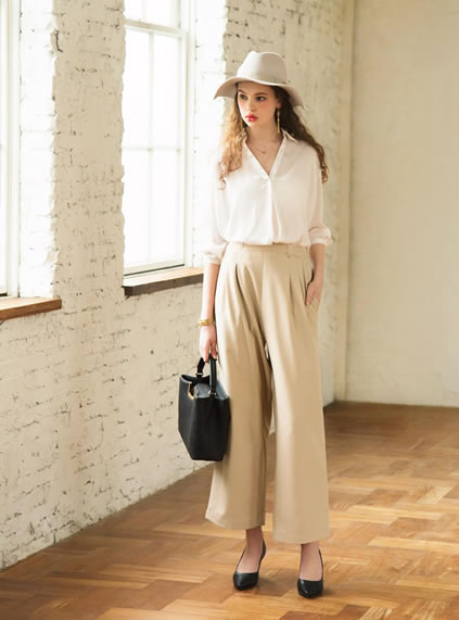 裤腿宽大的阔腿裤冬天怎么搭配,比较阔的阔腿裤怎么穿