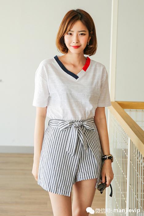 时尚休闲短裤百搭韩版潮流,夏季韩系条纹慵懒百搭短裤