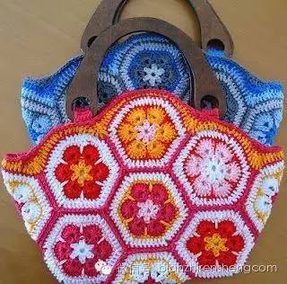 钩针拼花教程,拼花钩针图解