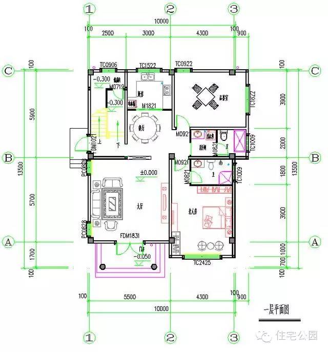 新农村户型平面图,新农村自建房兄弟双拼户型
