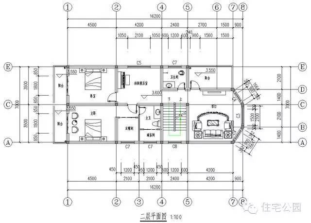 新农村户型平面图,新农村自建房兄弟双拼户型