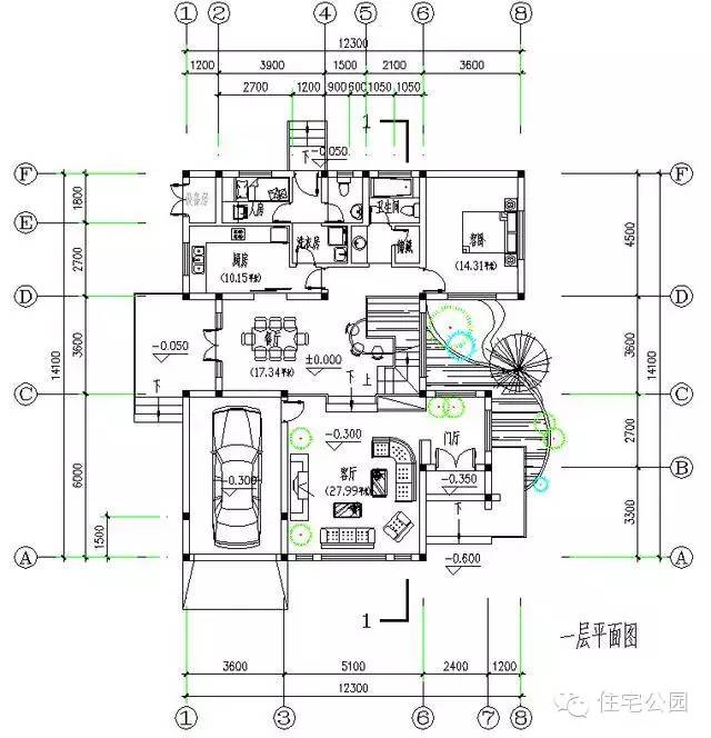 新农村户型平面图,新农村自建房兄弟双拼户型