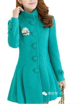 高品质复古英伦风毛呢外套女 (英伦雅痞风格毛呢中长外套)